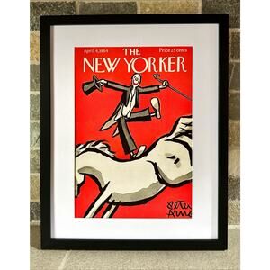 Framed 1964 The New Yorker Magazine April 4 Peter Arno Clown Horseback
